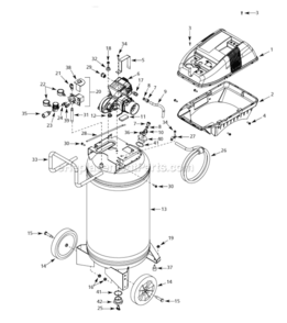 Page A Diagram and Parts List for WL660900  Campbell Hausfeld Compressor
